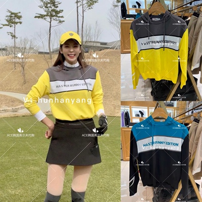 小兔子高尔夫女士LOGO针织帽衫