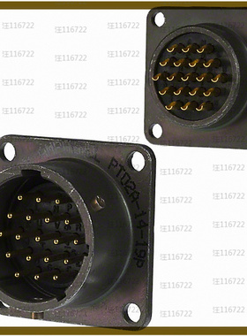 PT02A-14-19P(025)【CONN RCPT MALE 19P GOLD SLDR CUP】