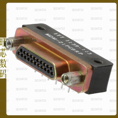 MDM-21PCBRP【CONN MICRO-D PLUG 21POS R/A SLDR】