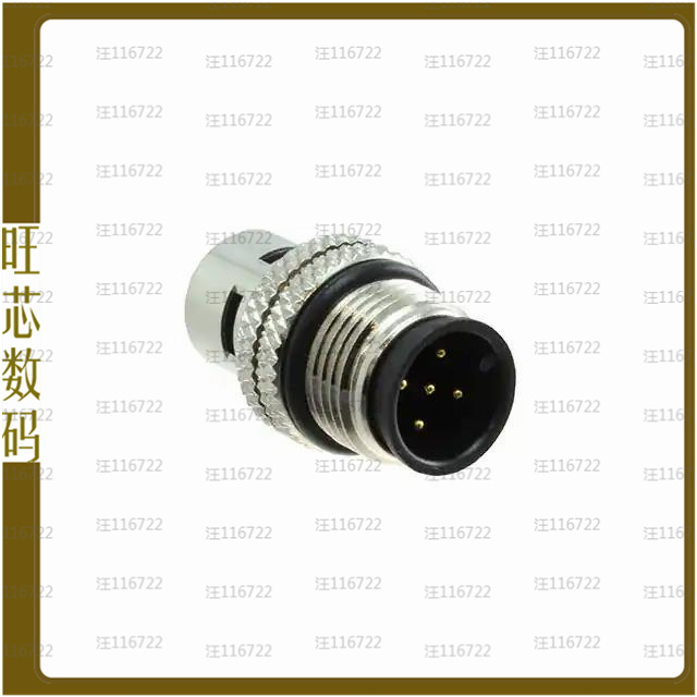 858-005-10SRSS4【M12 5P A-CODE MALE SS SHELL, SS】