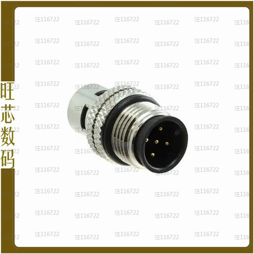 858-005-10SRSS4【M12 5P A-CODE MALE SS SHELL, SS】