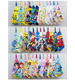 27x27cm男孩女孩多卡通外贸纯棉全棉儿童成人擦手擦嘴挂巾小毛巾