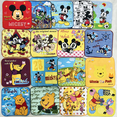 米妮卡通全棉儿童礼品小方巾