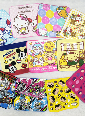 25x25cm屁屁侦探智子KT猫超人外贸儿童成人全棉纯棉 方巾毛巾