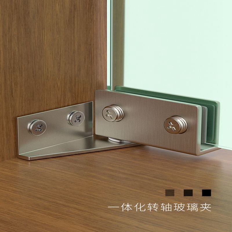 免開(kāi)孔玻璃鉸鏈合頁(yè)側(cè)裝上下夾寵物柜玻璃夾天地轉(zhuǎn)軸展柜酒柜磁碰