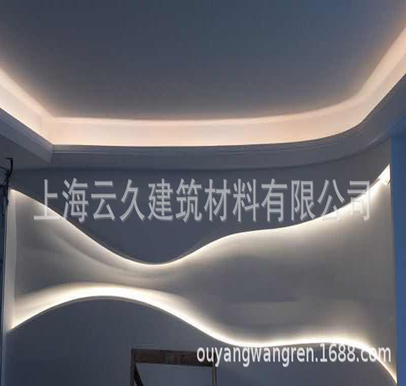 工厂直供grg装饰材料电视背景墙石膏天花板 石膏线条异形grg造型