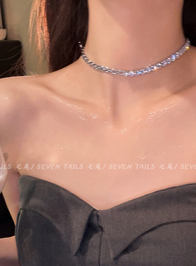 轻奢满钻项链女款小众设计感