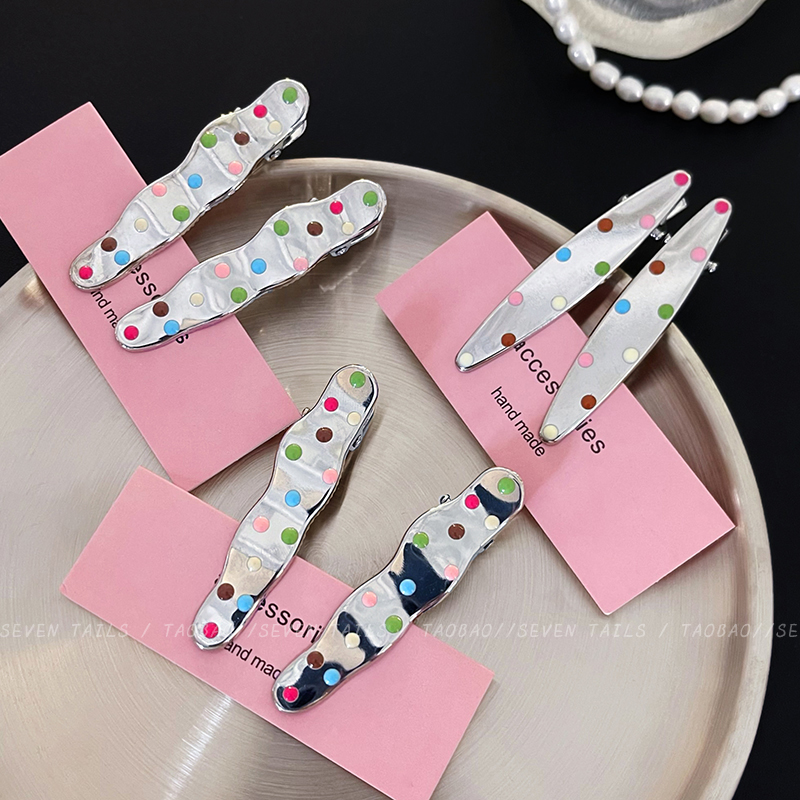 甜彩少女~滴油多巴胺彩豆发夹