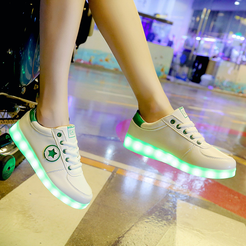 女鞋 充电七彩鬼步舞鞋子 跳鬼步舞发光鞋 男女