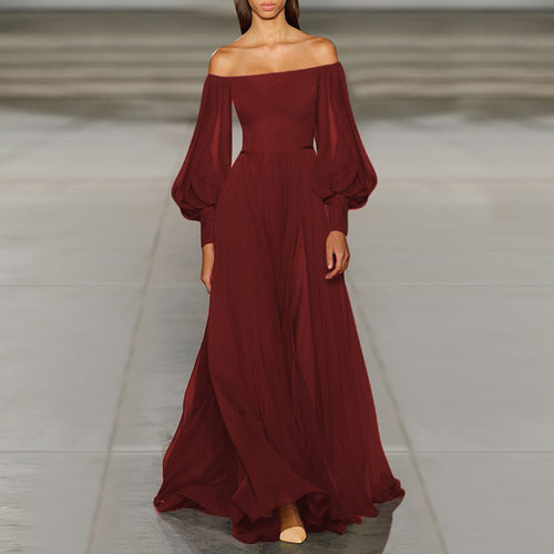 Oneshoulderpurpledress一字