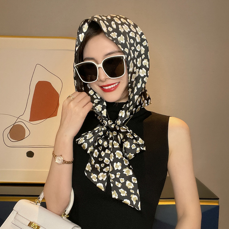 2022年春秋夏季爆款多功能丝巾包头遮阳套头女士披肩时尚头巾防晒