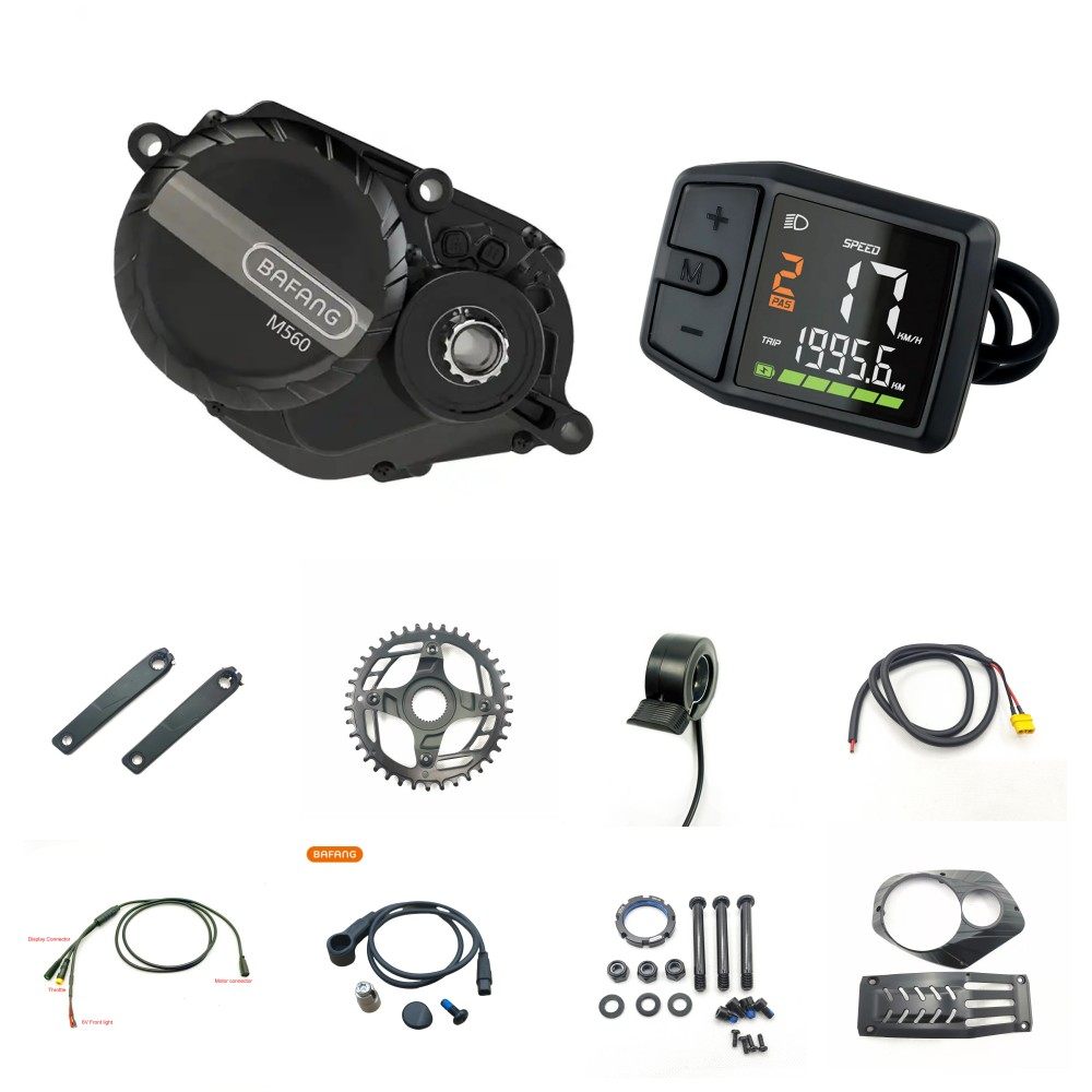八方中置电机M560 48V500W 750W 力矩中置电机套装改装电助力套装