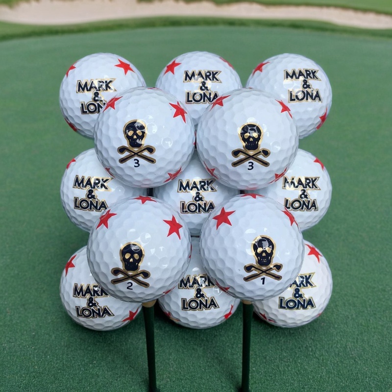 韩国高尔夫球MARK LONA五星骷颅头三层球下场比赛用球二手球包邮