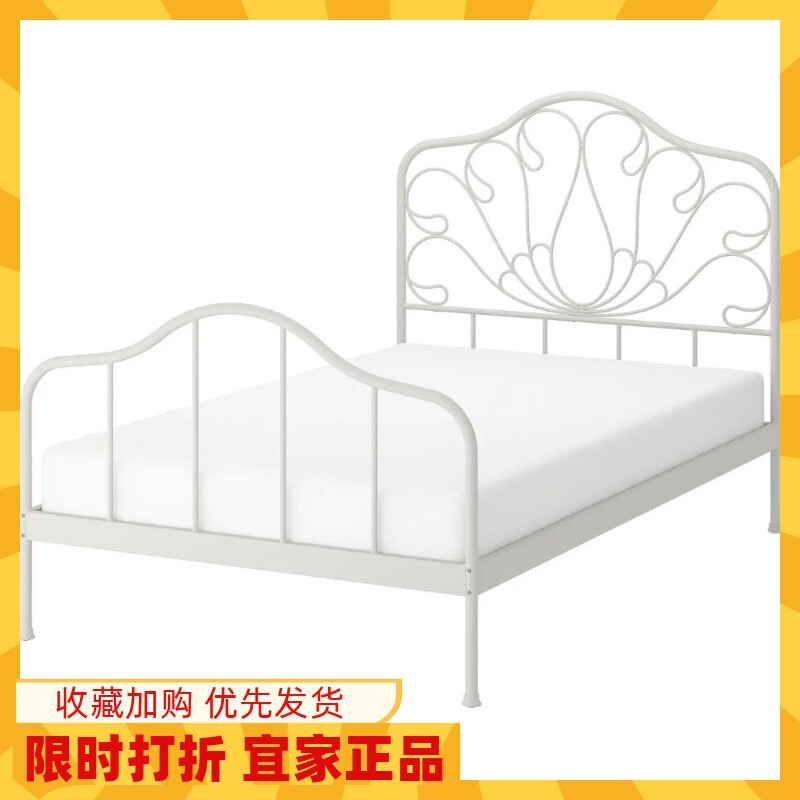 宜家国内代购 梅尔格伦床架 简约加厚加固欧式铁艺双人床