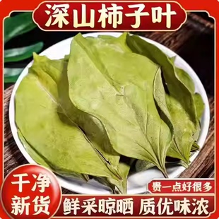 干柿子叶中药材官方旗舰店新鲜野生霜后树叶茶柿叶粉的功效泡水喝