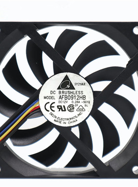 新品台达AFB0912HB 9015 12V 9CM厘米静音机箱风扇0 26A 超薄