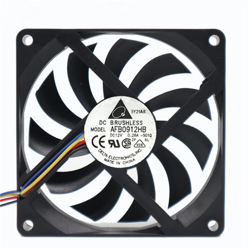 新品台达AFB0912HB 9015 12V 9CM厘米静音机箱风扇0 26A 超薄