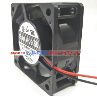 0.06A 24V 109R0624H428二线6CM散热风扇 日本三洋6025 全新原装
