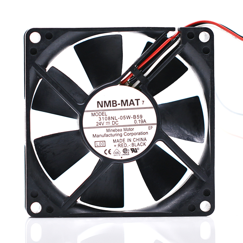 新原装NMB 3108NL-05W-B59 DC24V 0.19A 8020 8cm变频器散热风扇