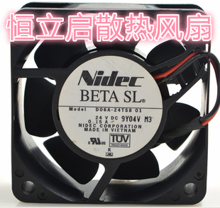 全新原装尼迪克D06A-24TS8 01 24V 0.15A 6025双滚珠静音散热风扇
