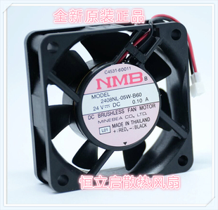 05W 2408NL B60 24V 6020双滚散热风扇 全新原装 0.10A 日本NNMB