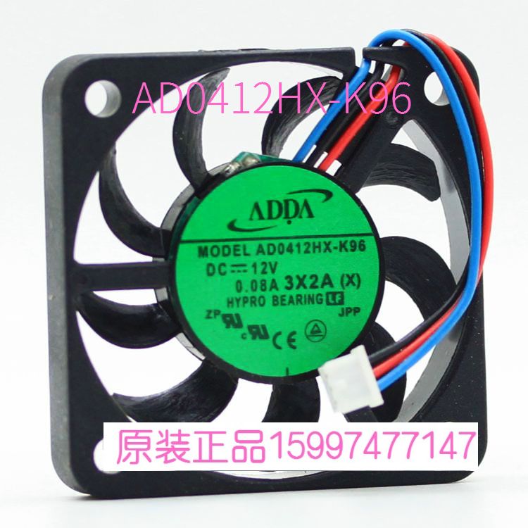 全新ADDA AD0412HX-K96 4006 4CM 12V 0.08A 超薄静音散热风扇