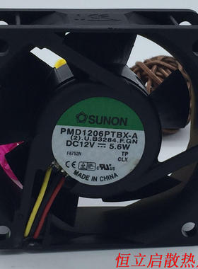 PMD1206PTBX-A全新SUNON 6025  DC12V 5.6W机柜电源6CM散热风扇