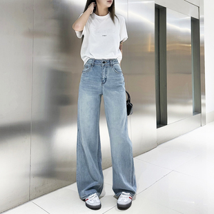 12平方87835时髦无弹窄版显瘦直筒裤女2026新款垂感舒适牛仔裤潮