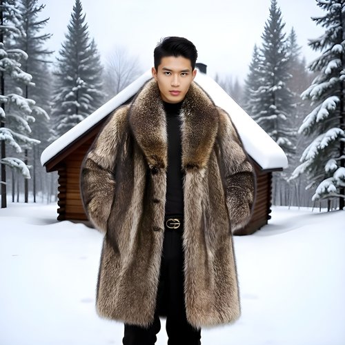 迪木杨新款休闲款美洲貉大衣