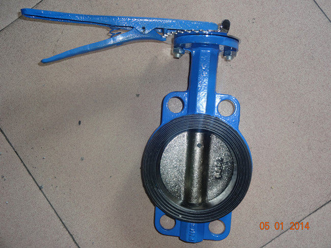 d71x-16q 手柄对夹式蝶阀 手柄对夹挂胶软密封蝶阀 dn50-dn200
