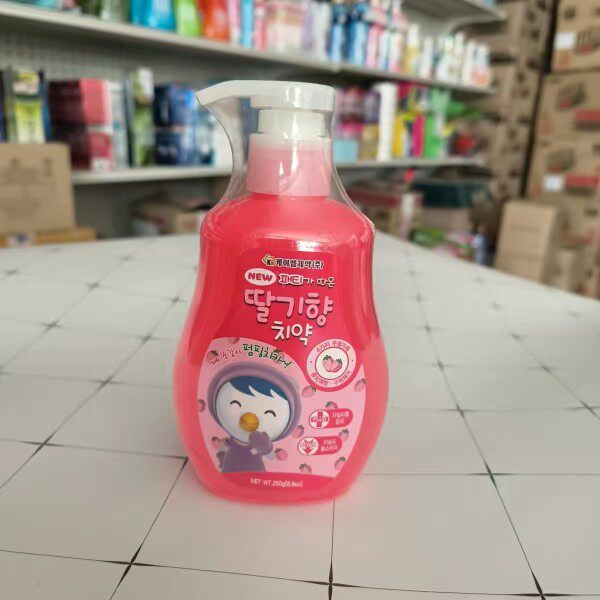 韩国宝露露儿童牙膏水果味90g按压牙膏草莓香蕉味250g清新口气