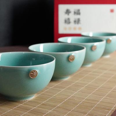 寿福禧禄礼盒家用中式吃饭碗