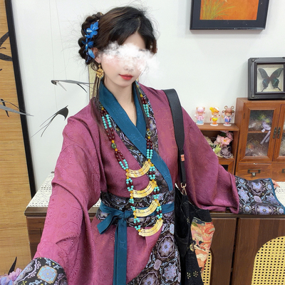 交领右衽国风改良汉服