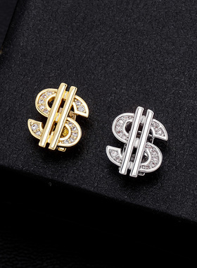 新品单颗牙套个性美金十字架爱心满锆石牙套TEMU爆款万圣节grillz