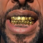 嘻哈牙套金牙Teeth grillz万圣节街头说唱闪亮光面8齿镀金跨境爆