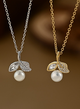 真金电镀微镶锆石气质锁骨链