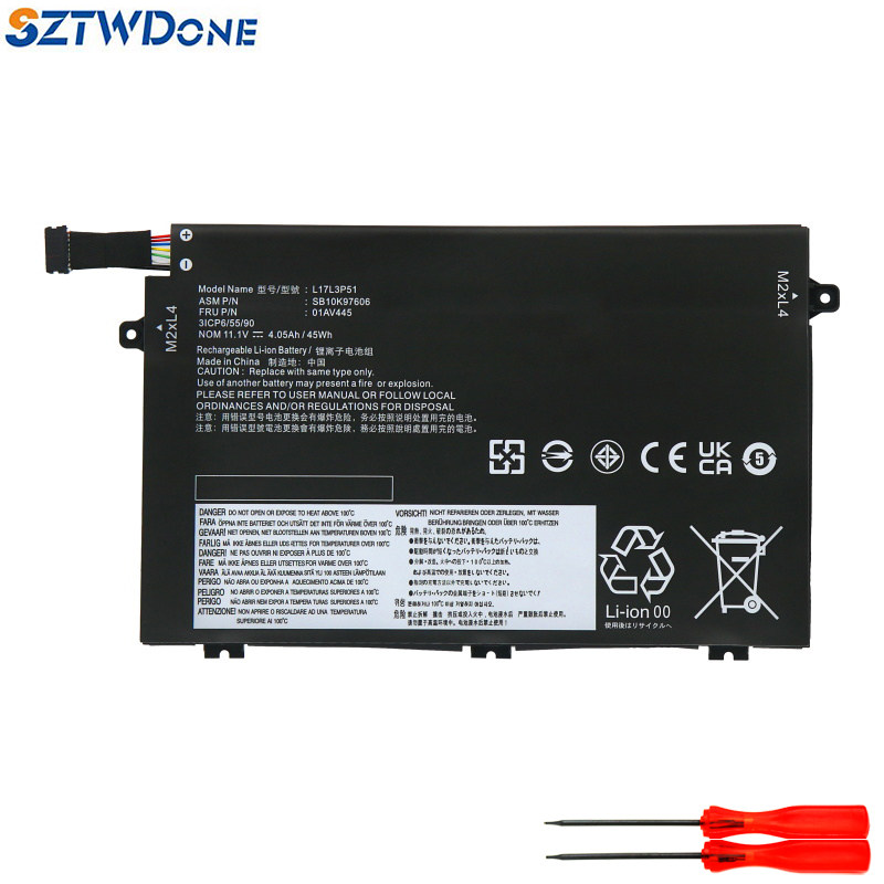 L17L3P51适用联想笔记本电池 L17M3P52 L17C3P51 01AV448 447 446 - 实物图