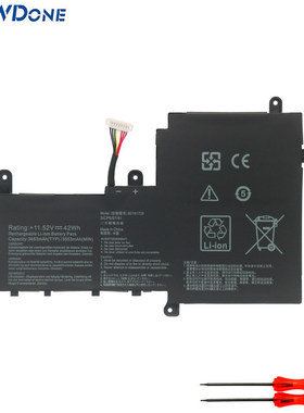 适用 华硕 S5300F S5300U S530UA S530UN X530FN B31N1729 电池