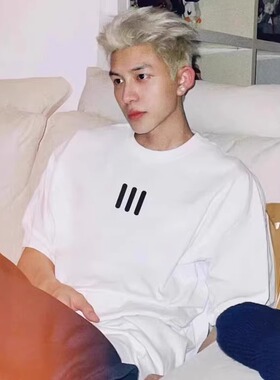 ESSENTIALS三条杠美式高街小众潮牌宽松短袖T恤男女夏季