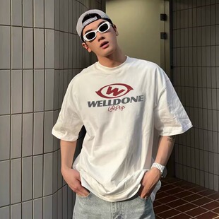 男生短袖 WELLDONE T恤 情侣半袖 男士 TRACK 26SS小众潮牌设计感夏季