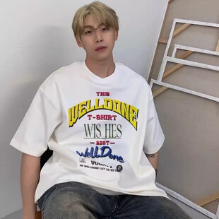 纯棉宽松男士 WELLDONE TRACK 26SS小众潮牌夏季 T恤 情侣上衣短袖