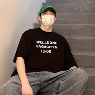 纯棉宽松男士 WELLDONE TRACK 26SS小众潮牌夏季 T恤ins 情侣短袖