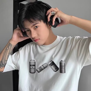 男生短袖 WELLDONE T恤 白色半袖 男士 TRACK 26SS小众潮牌设计感夏季