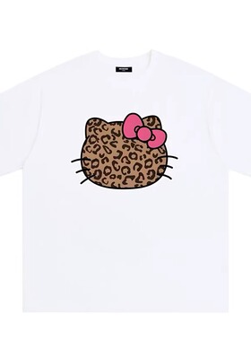 WELLDONE TRACK*26SS美式潮牌HelloKitty猫印花宽松纯棉短袖t恤