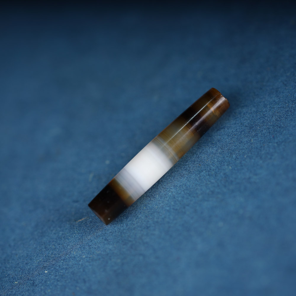 5mm唐代千年老玛瑙珠配珠散珠管珠勒子三色糖色玛瑙管珠