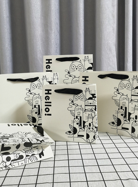 卡通可爱礼物包装袋加厚礼品袋 回礼生日送礼手提袋纸袋