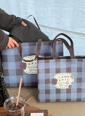 2025新款无纺布服装店手提袋高级覆膜打包礼品袋包装购物袋子大号