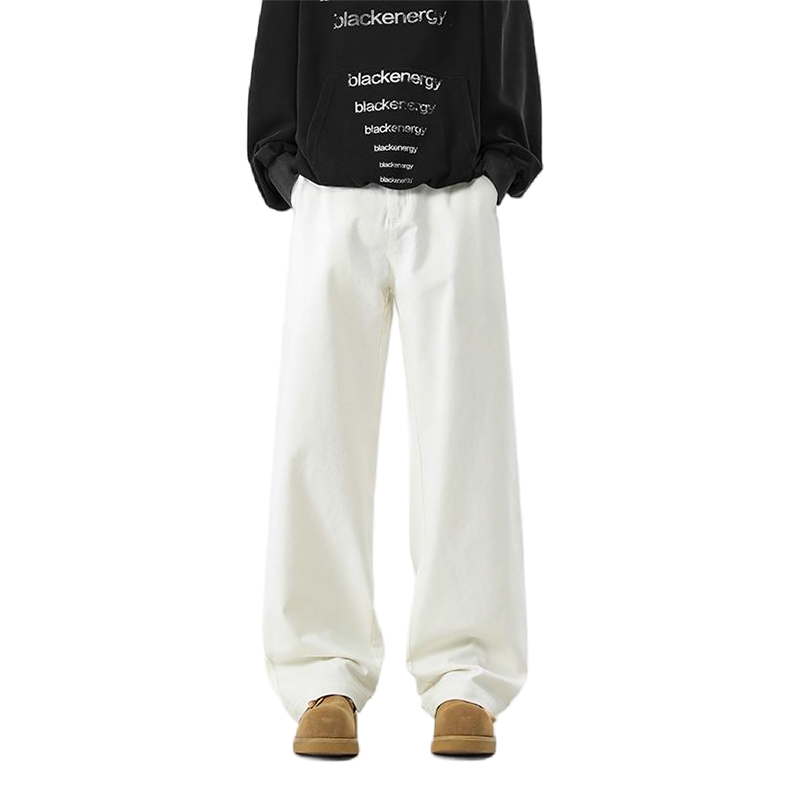 四季纯棉工装裤男秋季美式高街宽松春秋长裤束脚卫裤运动休闲裤子