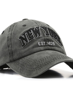 NOTTOMAD 字母刺绣水洗做旧鸭舌帽newyork个性男女牛仔棒球帽