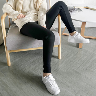 初花樱童话里的白天鹅550克加厚冬季90鹅绒提臀暖宫瘦腿小黑裤子